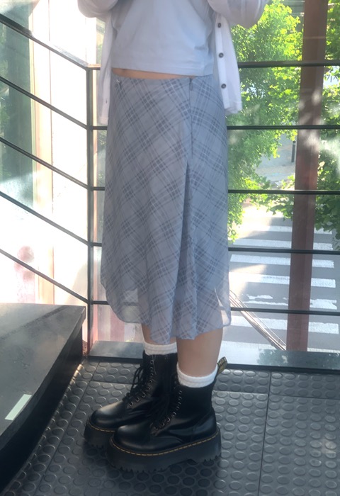 bubble check skirt  [2c]